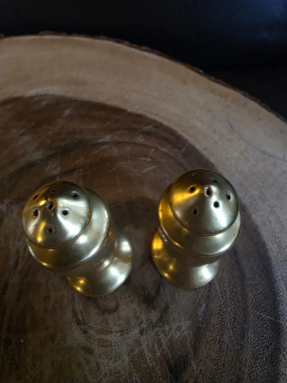 Vintage Pickard 24K Gold Gilded Porcelain Salt and Pepper Shakers Set